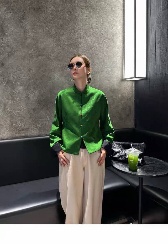 High quality, new Chinese style double-sided contrasting jacket, high-end stand-