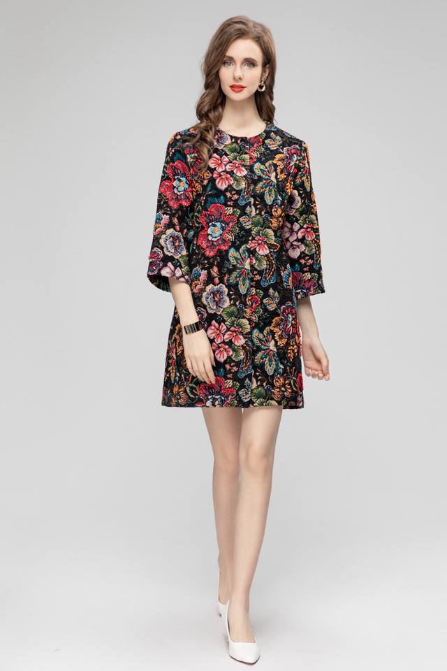 Colorful floral coat Size: S -ML-Xl-Xxl Color: Picture color Size: S size Bust: