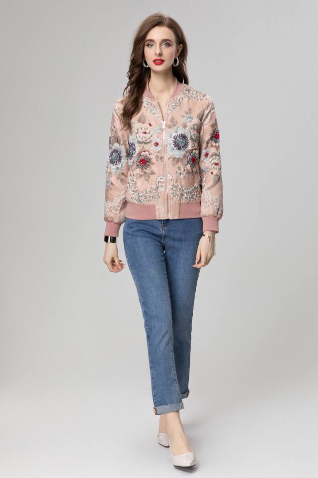 Rich Flower Jacket Size: S -ML-Xl-Xxl Color: Picture Color Size: S size Bust: 9