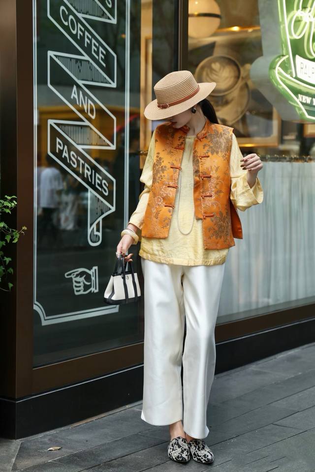 Heavyweight Songjin vest! High quality! Early autumn new Chinese style Songjin