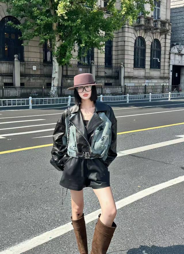 Denim jackets can also be beautiful to a new level! Loose-fitting denim jackets,