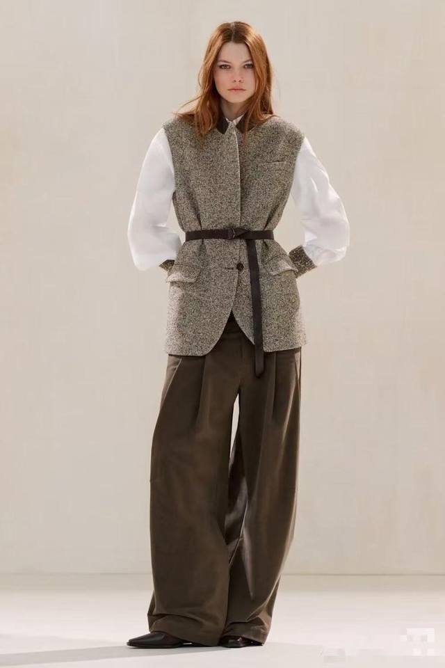 Bc same suit wool vest silk wool straight pants simple atmosphere Smlxl