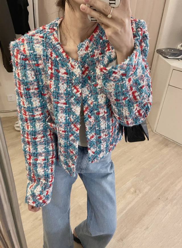 Anna Jung Eun-chae's same Chanel-style jacket! 1:1 custom-made wool Chanel-styl