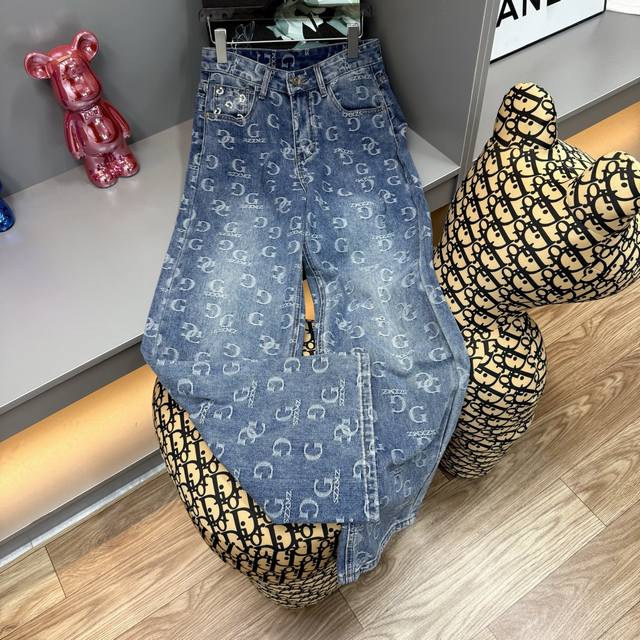 Gucci embroidered jacquard trousers white blue Hot orders~ Color: Blue White Siz
