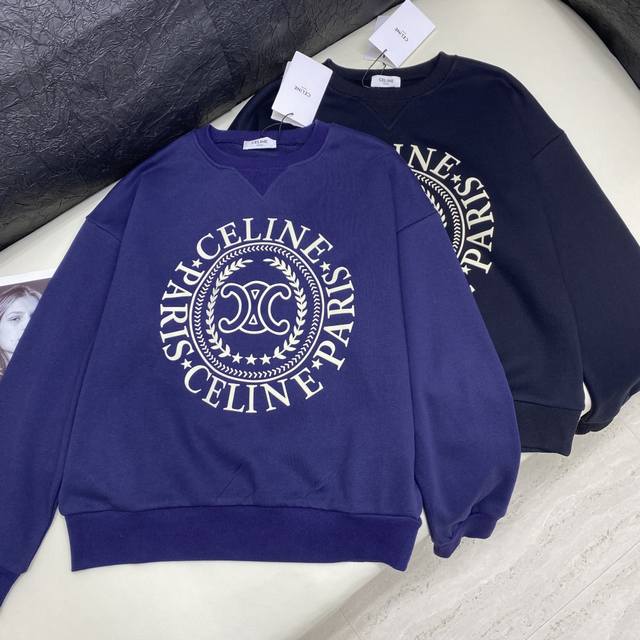 2025 New Product Actual Photos Ce New letter print round neck sweatshirt; Made o