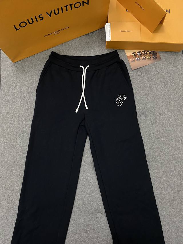 Logo embroidered fleece trousers Classic trousers series shipment The most popu