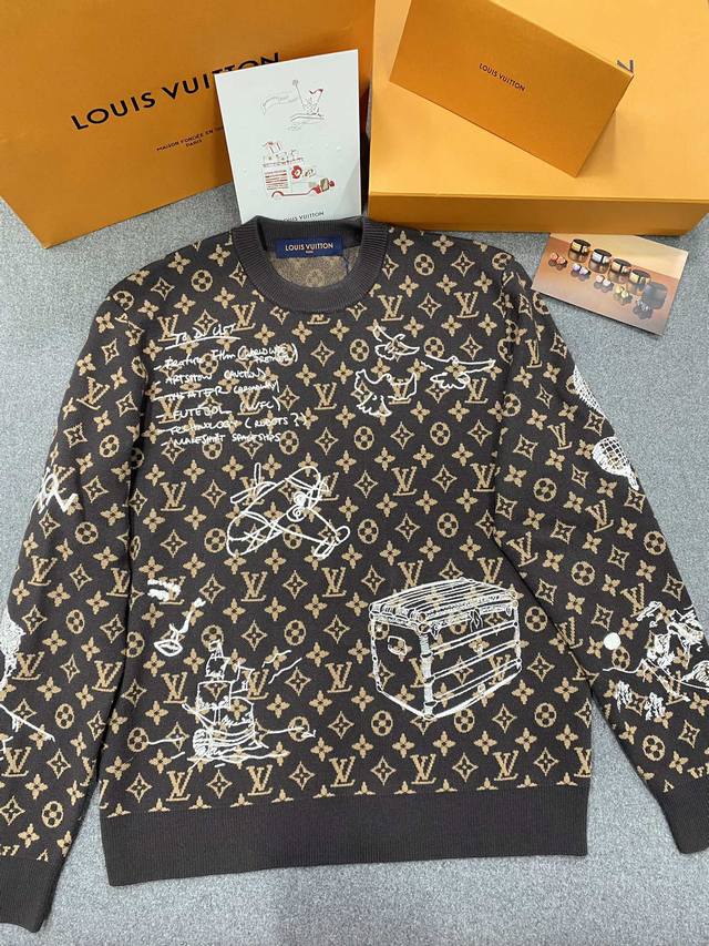 Embroidered sheep wool crew neck sweater is a super show model. We finally ship