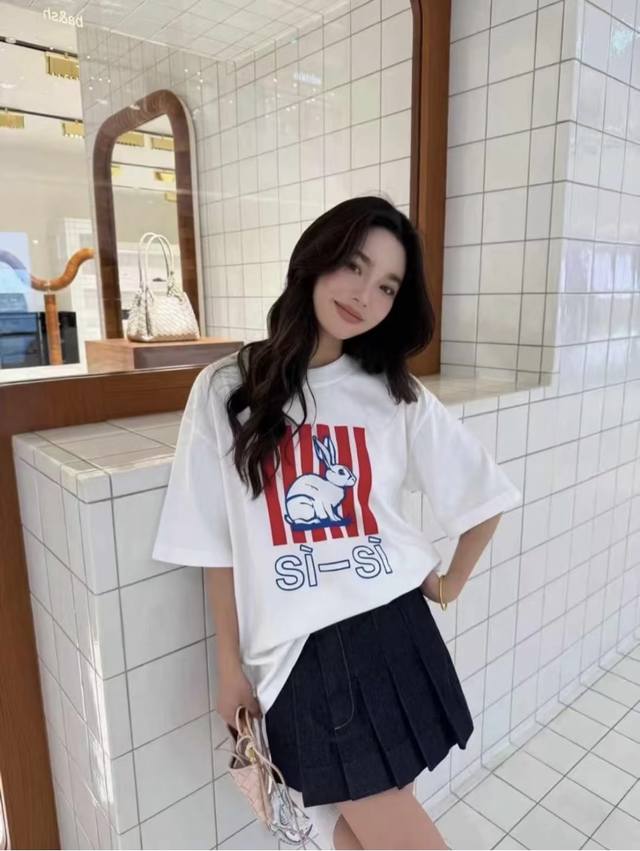 New! Latest Bv 25New White Rabbit T-shirt Size: Sml