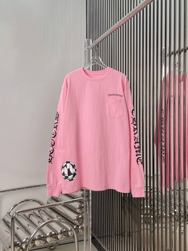 Actual photos! Latest Ch 25New collaboration pink long-sleeved T-shirt. Size: S