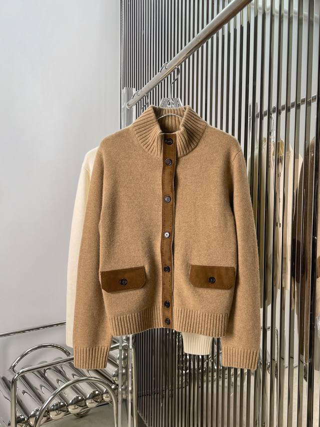 Actual photos! Latest L New knitted patchwork jacket, colors: camel, white. Siz