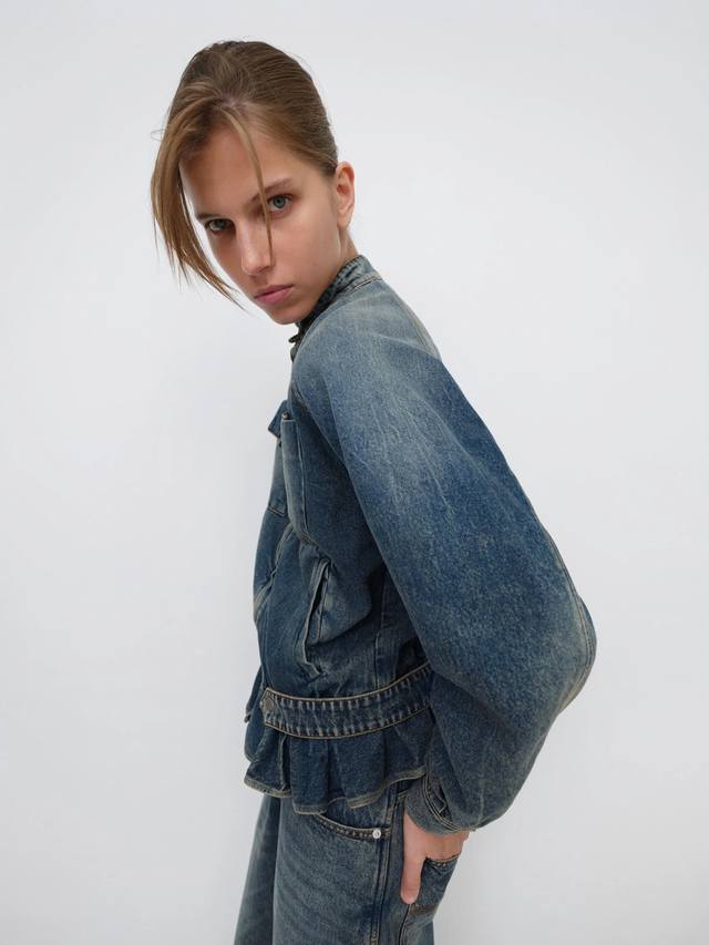 25pf Early Autumn Gimaguas Bud Pocket Denim Jacket Sml : Denim Blue