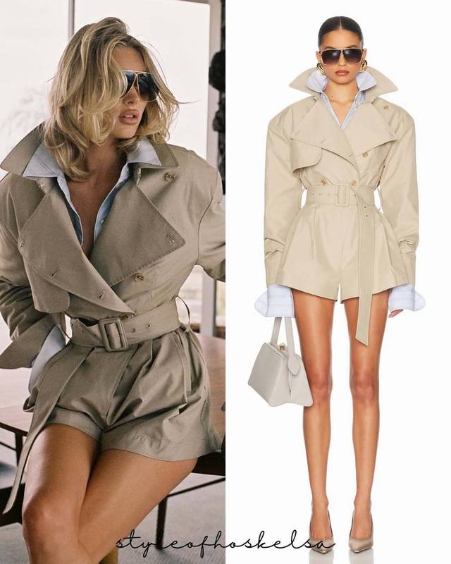 25pf Early Autumn Helsa Supermodel Brand One-Piece Windbreaker Sml : Brown