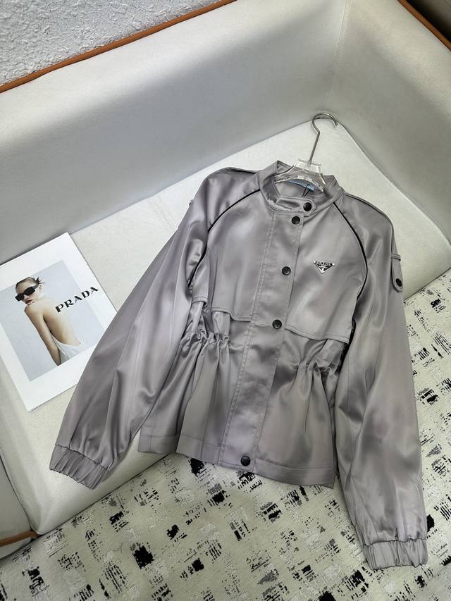pard*25 new autumn and winter small jacket with elastic waist and adjustable des