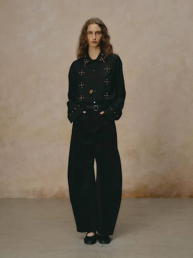 Handmade beaded bohemian silk and cotton shirt