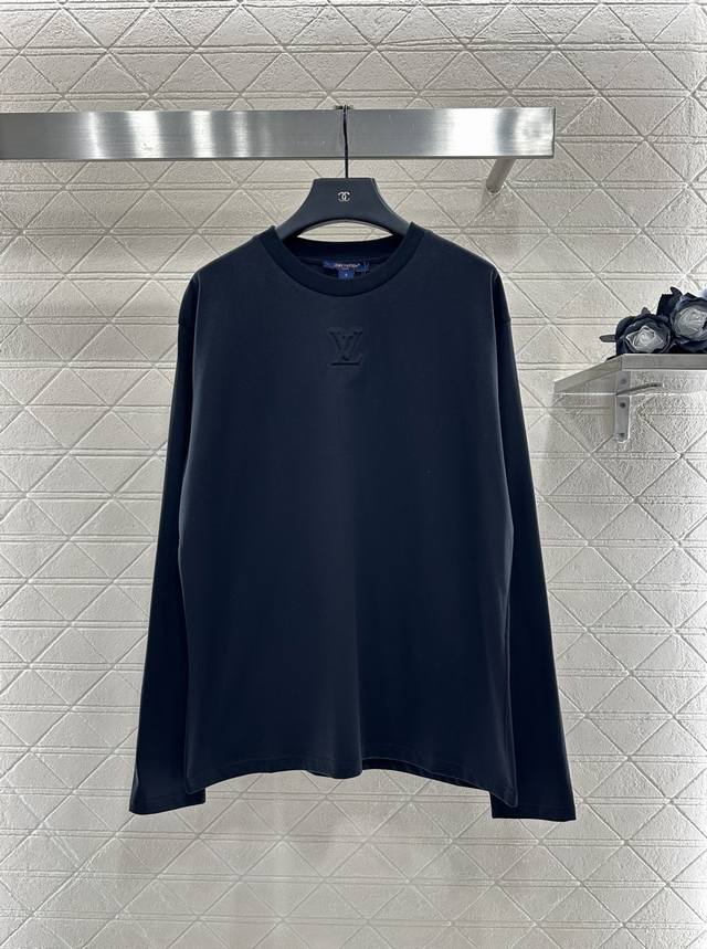 Louis Vuitto* 2025 New Arrivals Embossed Lettering Long-Sleeved Top Custom Yb tw