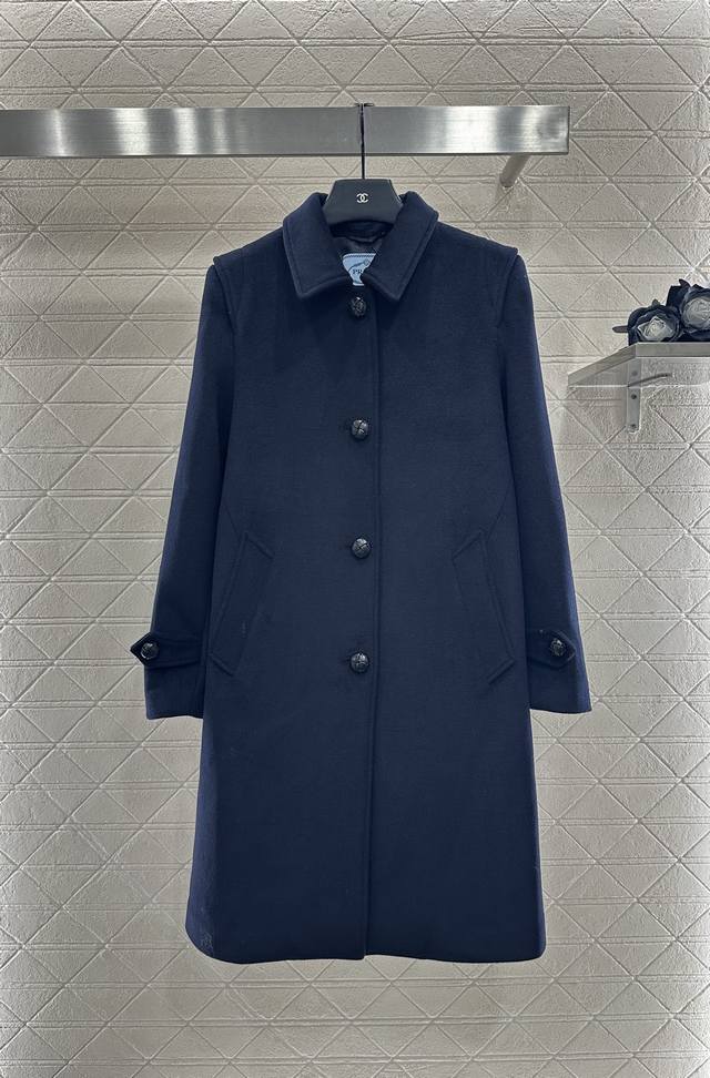 prad* 2025 New Arrivals Long Coat with Straight Shoulder and Lapel Custom Yb 100