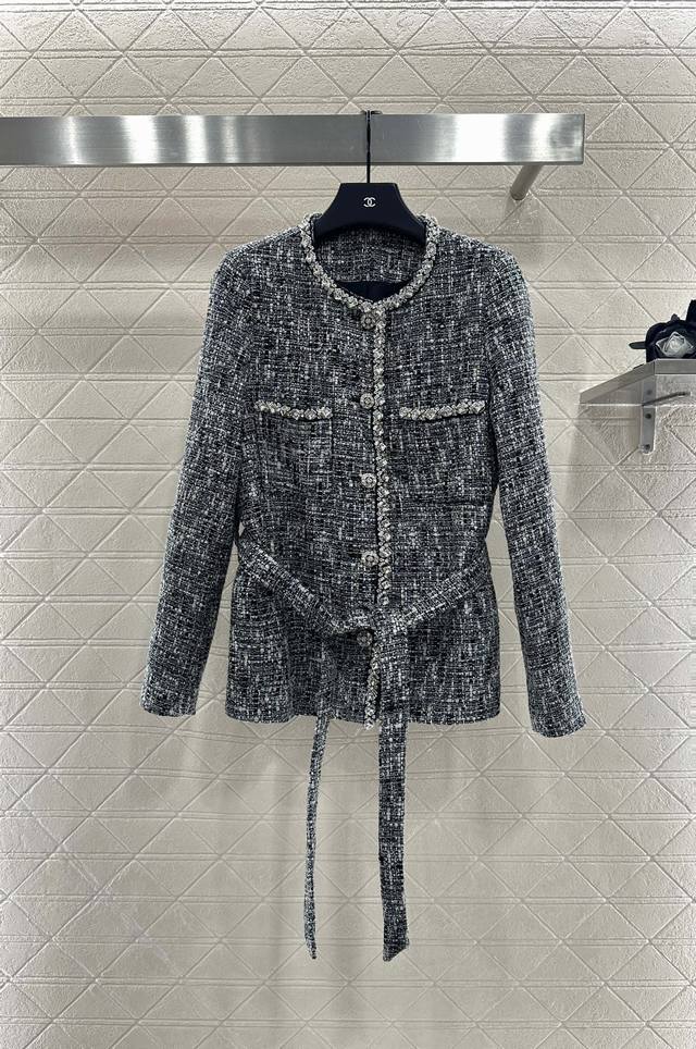 Chane* 2025 New Arrivals: Round-Neck Dress with Beaded Trim. Made from imported