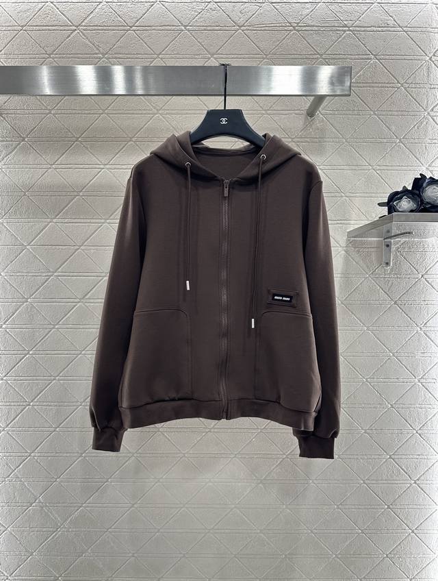 Miumi* 2025 New Arrivals Hooded Jacket and Trousers Set Custom Yb twill cotton m