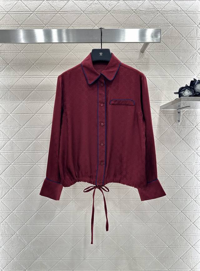 Gucc* 2025 New Arrivals Jacquard Shirt and Trousers Set Custom Yb imported jacqu
