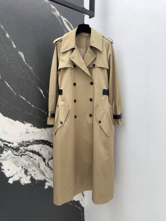 Cd 25Ss New Fall/Winter Classic Double-Breasted Long Trench Coat with a Parisian