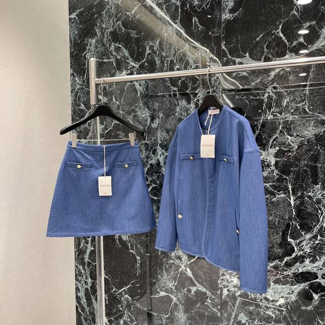 Val Warren 2025 Early Spring New A-line Skirt Double Pocket Design Custom Button