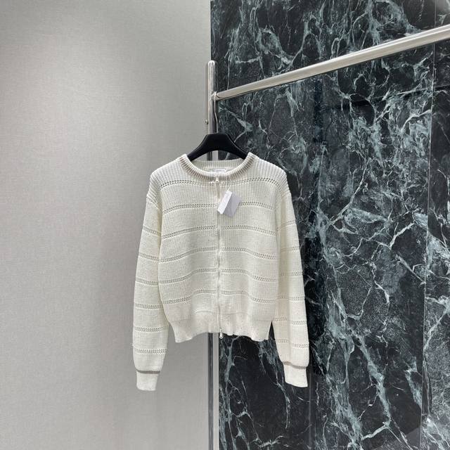 Brunello Cucinell sequined zipper cardigan with sequins throughout creates a liv