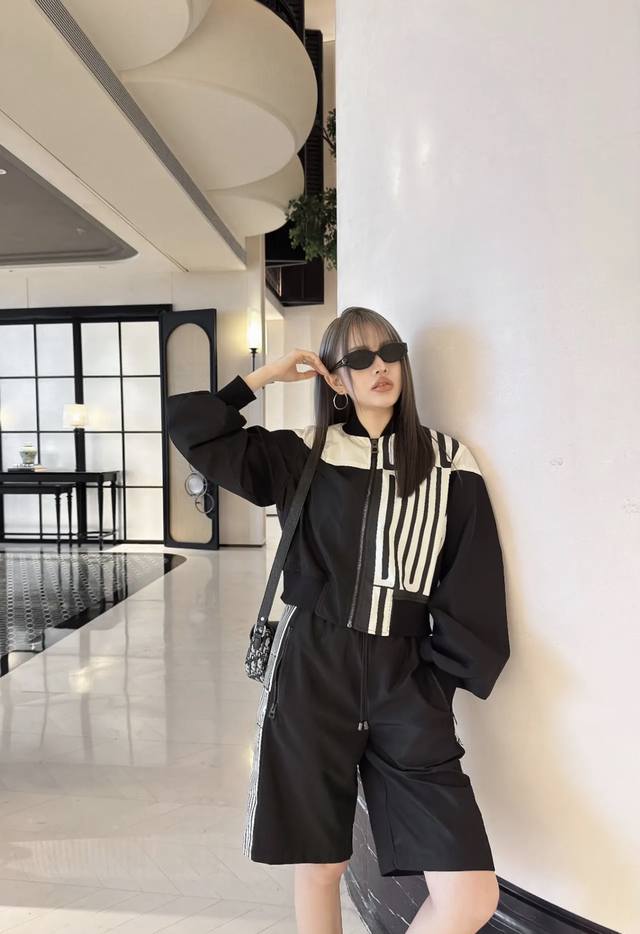 Shorts D's 2025 summer new workwear casual shorts with side stripes. All-match