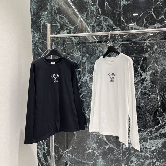 Ce 25's new early fall embroidered lettering long-sleeved T-shirt is a must-have