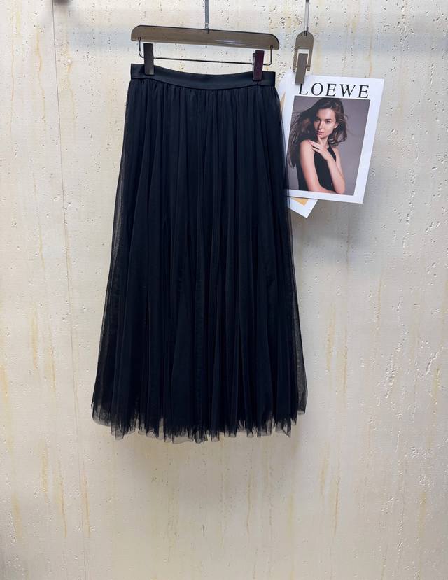 Dior's 2025 early autumn new gauze skirt imported custom fabrics, A-line skirt v