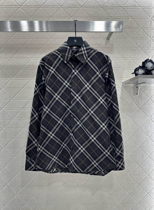 Bbr* 2025 New Arrival Loose-Fit Lapel Plaid Shirt Custom Yb combed cotton materi