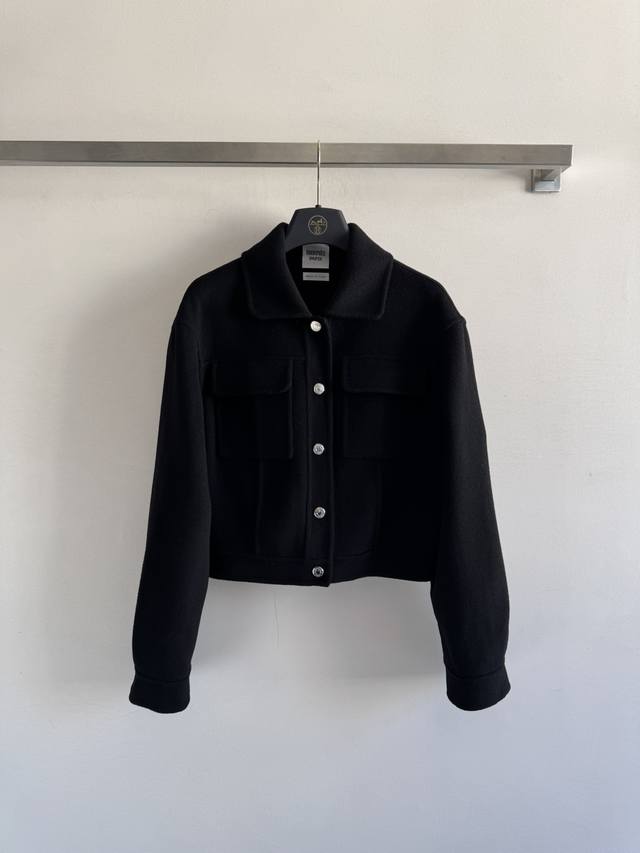 Herme* 25Fw new cashmere short jacket. Made of premium cashmere fabric, this ja