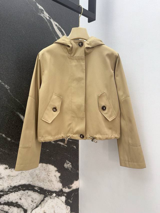 Bur 25Ss autumn and winter new arrival, classic hooded short windbreaker with co