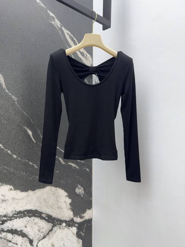 Vltn 25Ss New Autumn and Winter Product: Long-sleeved Twisted Lace Back Bottomin