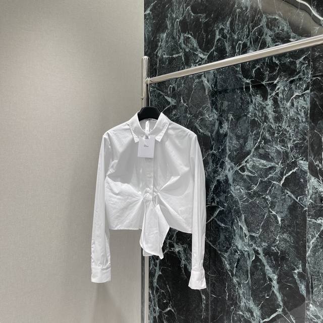 D's new summer 25 cropped shirt with laces. This limited edition white shirt fro