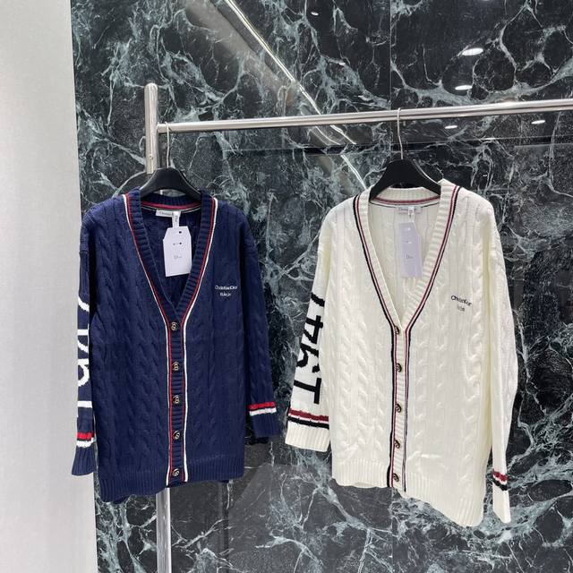 D's 25th Early Fall new tennis sports series knitted cardigan with a luxurious f