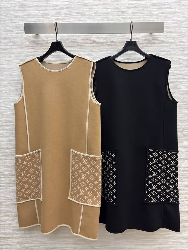 L's 25 new round-neck sleeveless vest dress. Round-neck sleeveless straight-tube