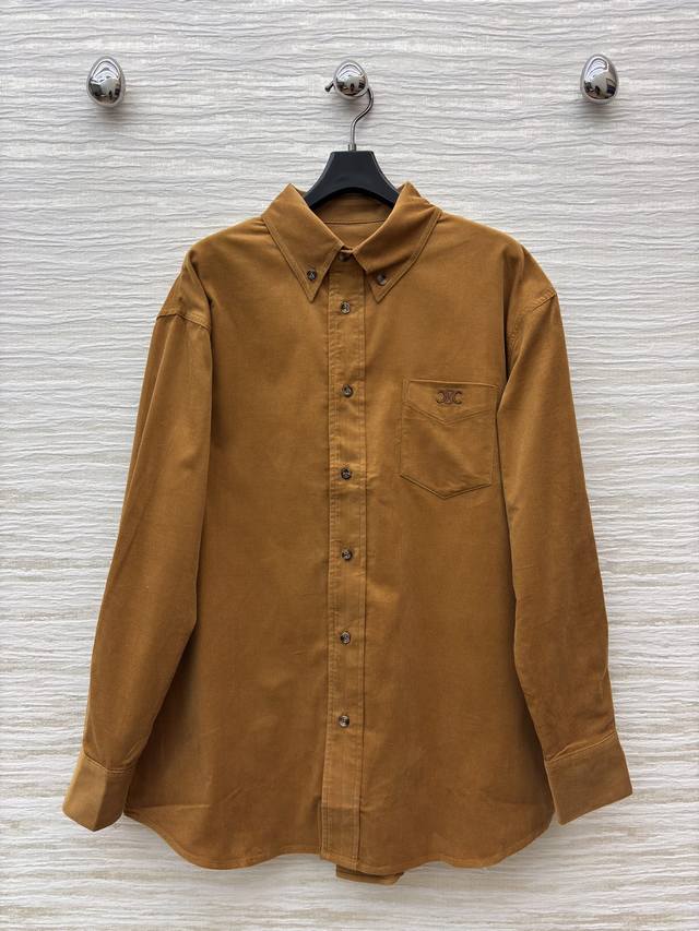 Ce 25Autumn and winter corduroy shirt: a collision of retro and fashion. Khaki c