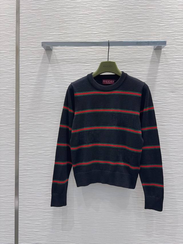 Gucc*2025Fw New classic sweater, 100% wool, with a soft and delicate texture. A