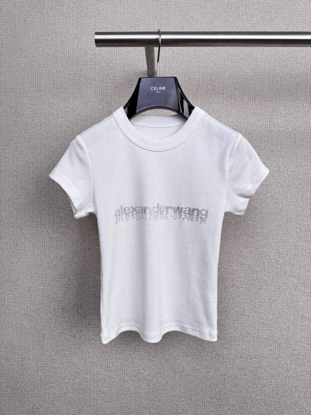 Alexanderwang's new autumn and winter rhinestone letter T-shirt is so popular. T