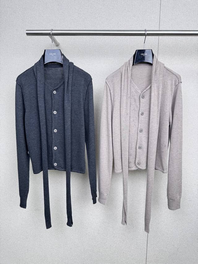 Lemaire's new 2025 autumn and winter ribbon knit long-sleeved slimming base laye