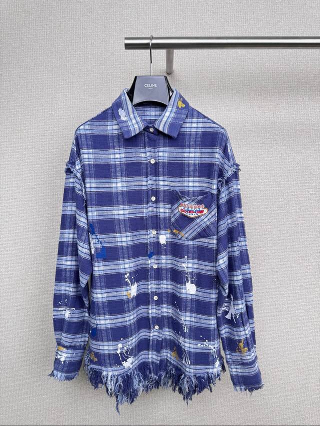 Alexia Sandra's new fall 2025 design features a quilted plaid long-sleeved shirt