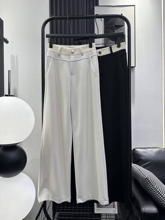 Chanel Xiaoxiang's new custom button wide-leg pants with soft and delicate fabri