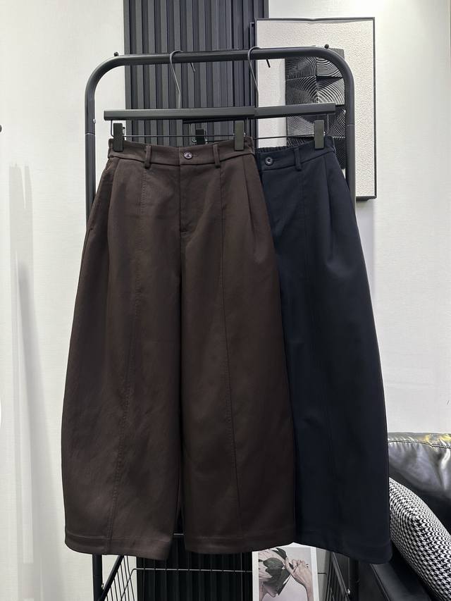 As-New simple clean version of nine-point casual pants fabric is not easy to wri