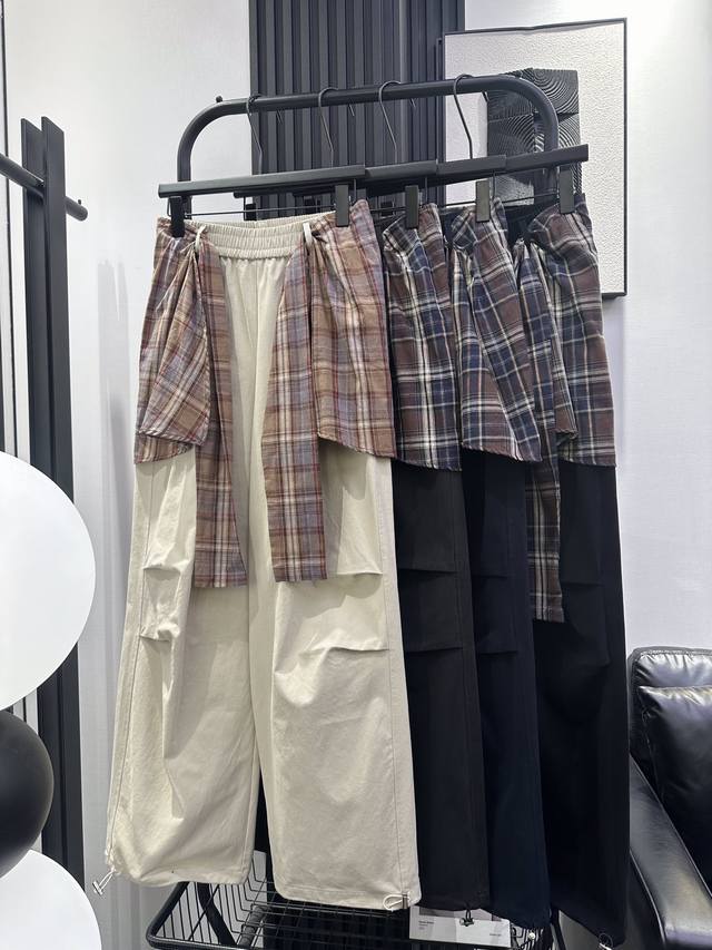 Balenciaga - New outerwear plaid two-piece overalls with drawstrings at the bott