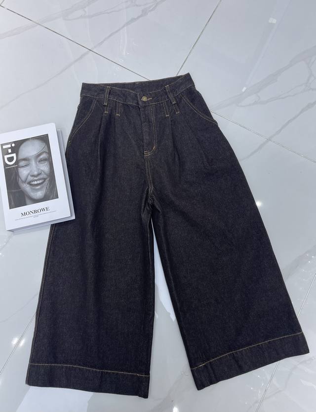 Detailed photos Highly recommended Ys* vintage wide-leg cropped pants 3D three-d