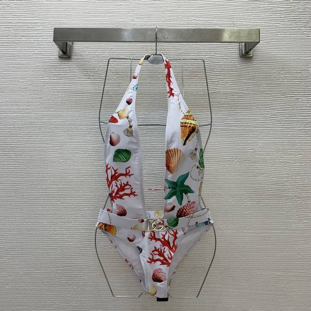 Dolce & Gabbana Dg* new starfish and shell print metal logo accessories belt dec