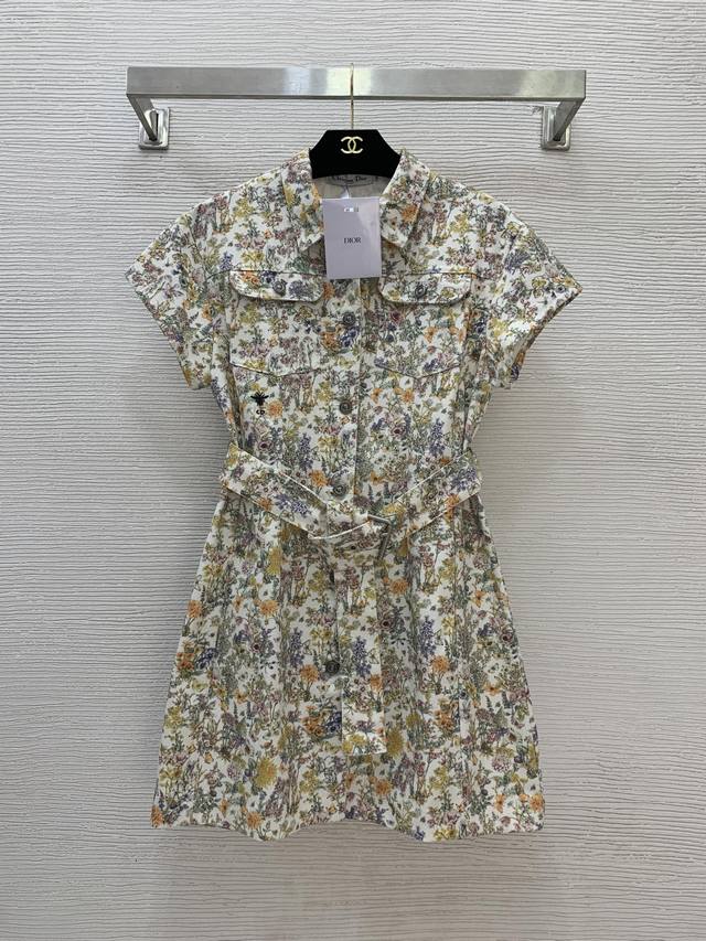 Dio*'s latest custom-made twill cotton denim features a colorful floral print an