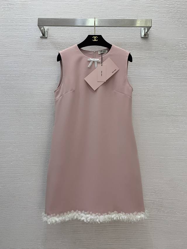 Miumi*Miumi's new 25th year early autumn high-end custom bow beaded lace decorat