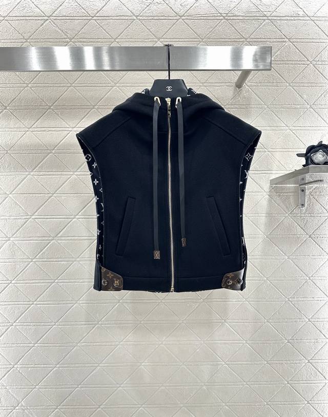 Louis Vuitto*2025 New Arrivals Hooded Printed Wool Waistcoat Customized Yb impor