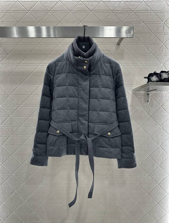 Moncle*2025 New Arrivals Knitted Turtleneck Belted Down Jacket Custom Yb 100% wo